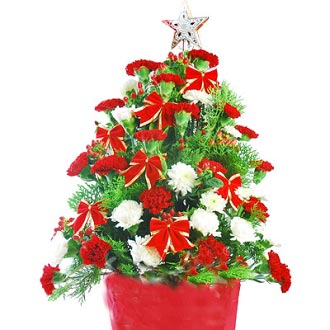 Christmas flowers arrangement