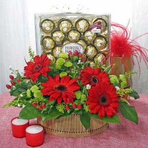 Gerbera and Chocolate basket