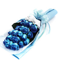 18蓝玫瑰花束