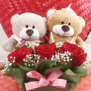 Couple Bear & Roses