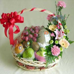 Fruit and flower basket