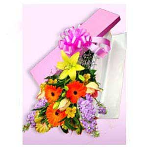 Box flower arrangement