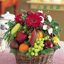 Flower fruits basket